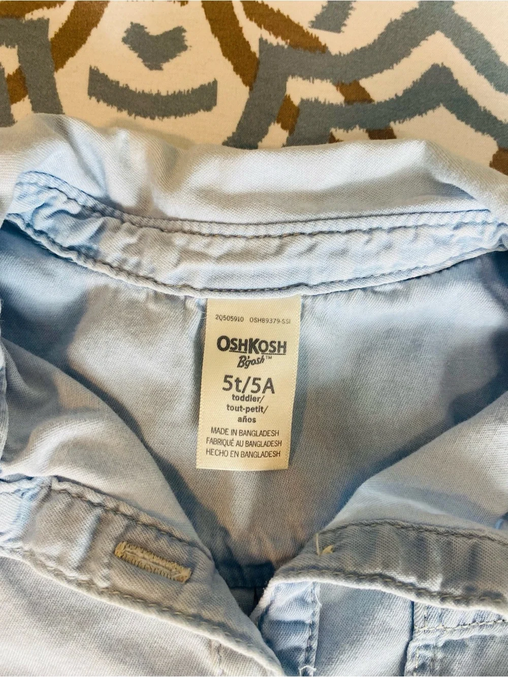 OshKosh B'gosh Light Blue Denim Top with Pink Tulle Skirt